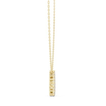 Pear Lab Grown Diamond Halo Pendant