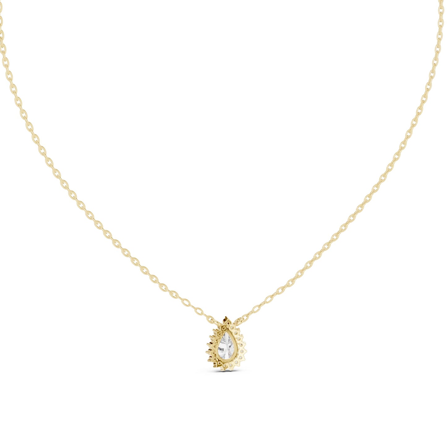 Pear Lab Grown Diamond Halo Pendant