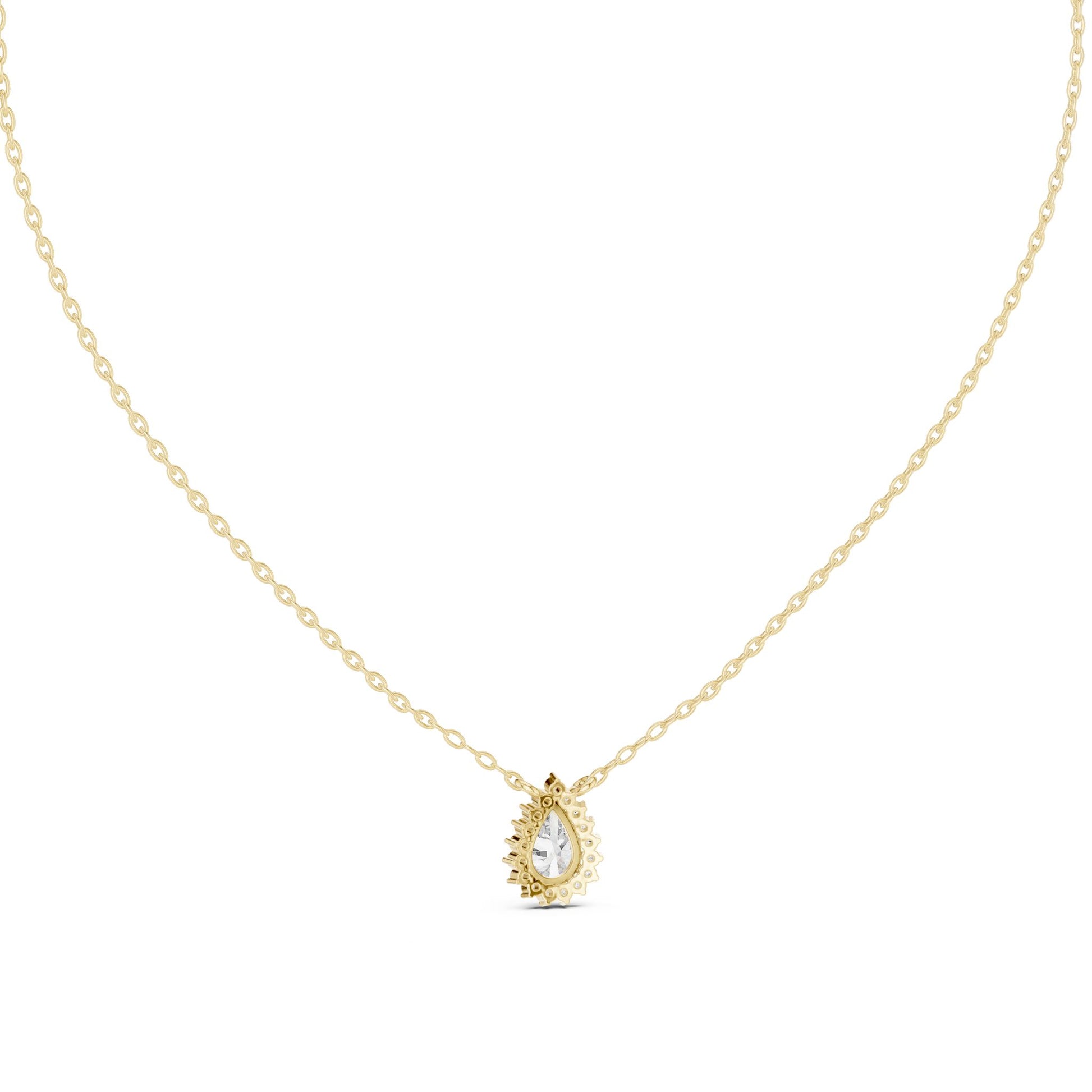 Pear Lab Grown Diamond Halo Pendant