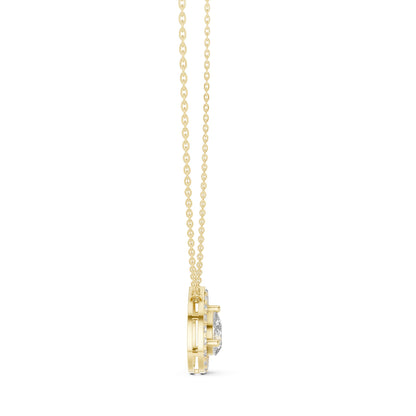 Pear Lab Grown Diamond Halo Pendant