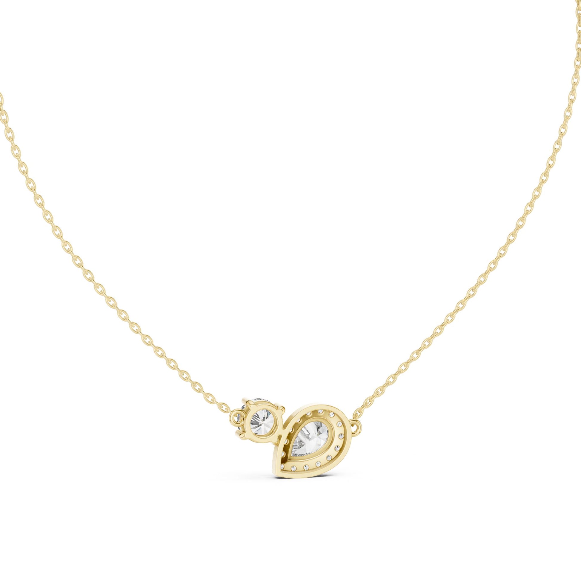 Pear Lab Grown Diamond Halo Pendant