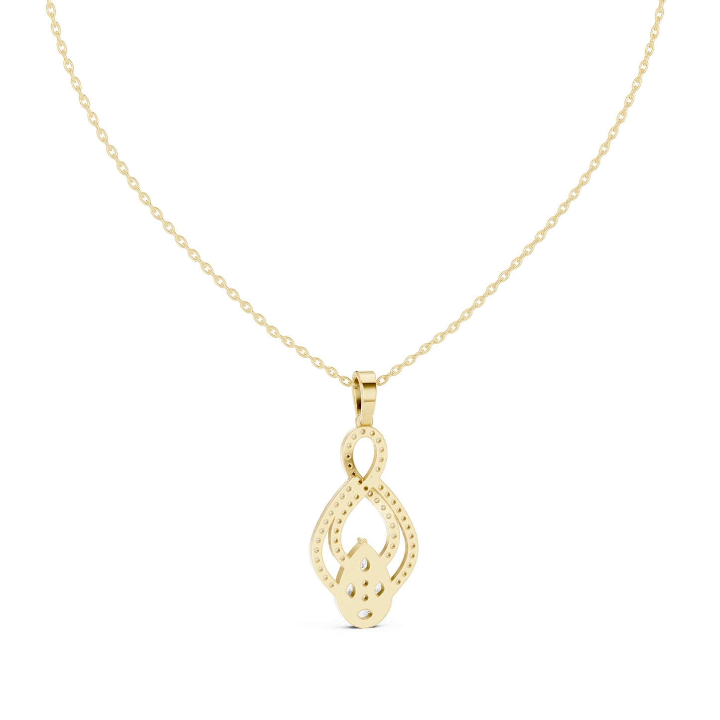 Pear Lab Grown Diamond Halo Pendant