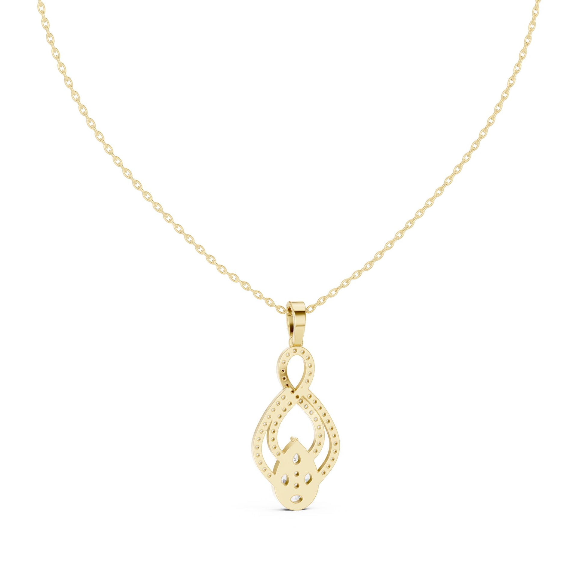 Pear Lab Grown Diamond Halo Pendant