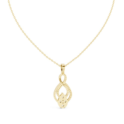 Pear Lab Grown Diamond Halo Pendant