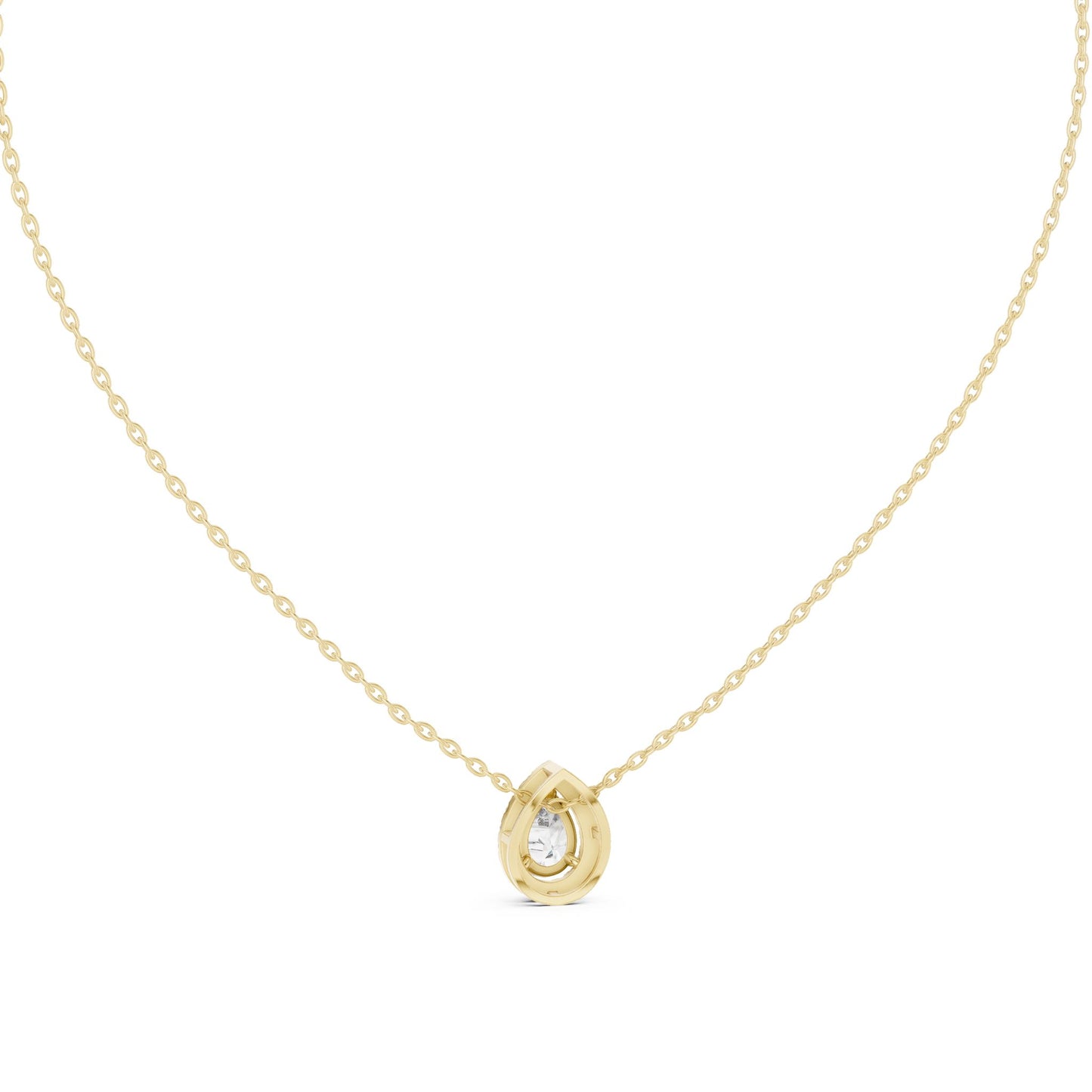 Pear Lab Grown Diamond Halo Pendant