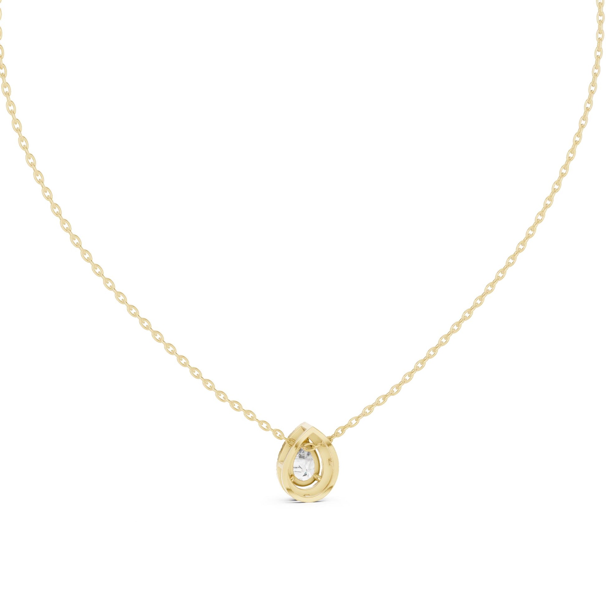 Pear Lab Grown Diamond Halo Pendant