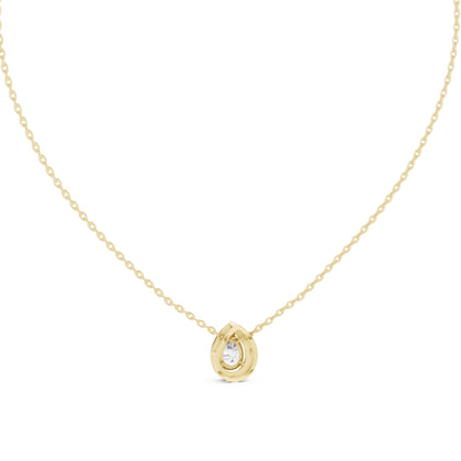Pear Lab Grown Diamond Halo Pendant