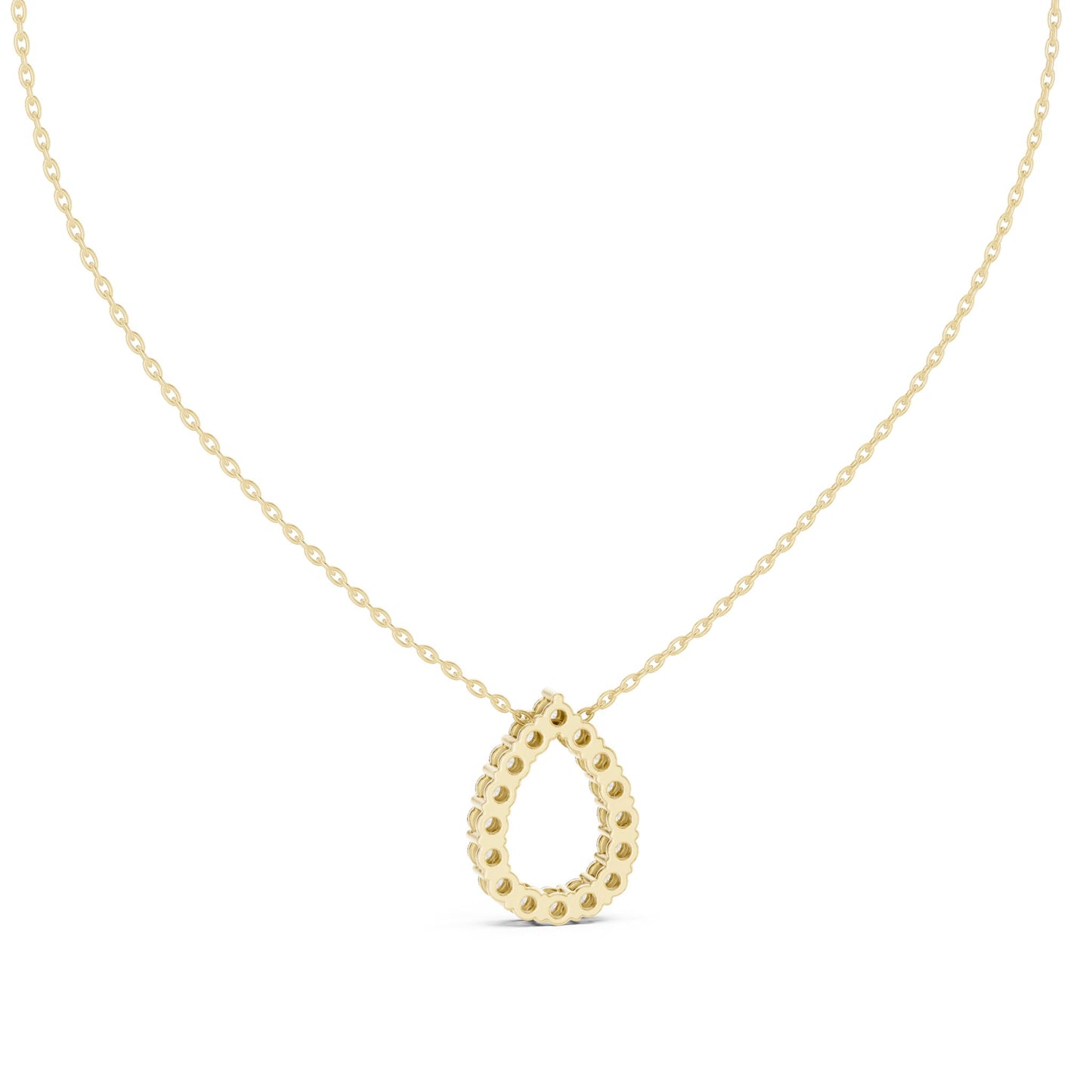 Pear Lab Grown Diamond Halo Pendant