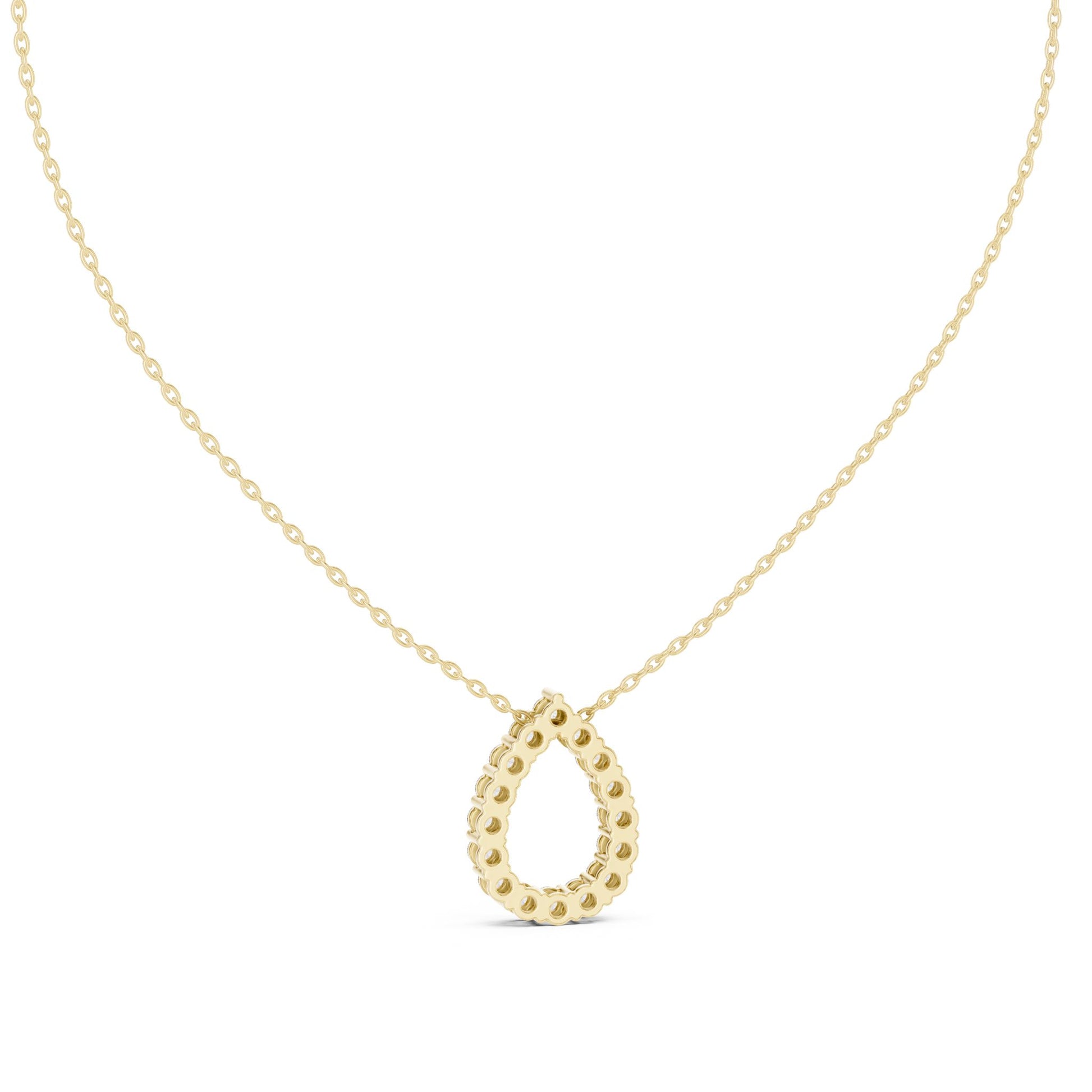 Pear Lab Grown Diamond Halo Pendant