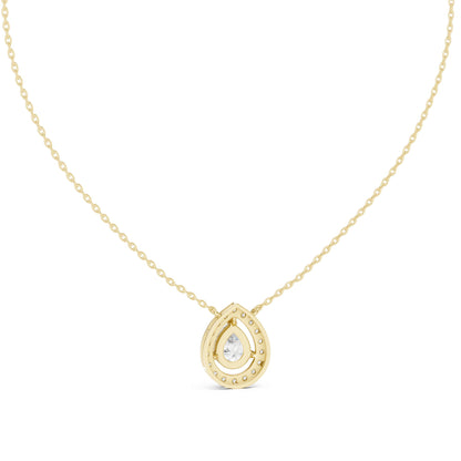 Pear Lab Grown Diamond Halo Pendant