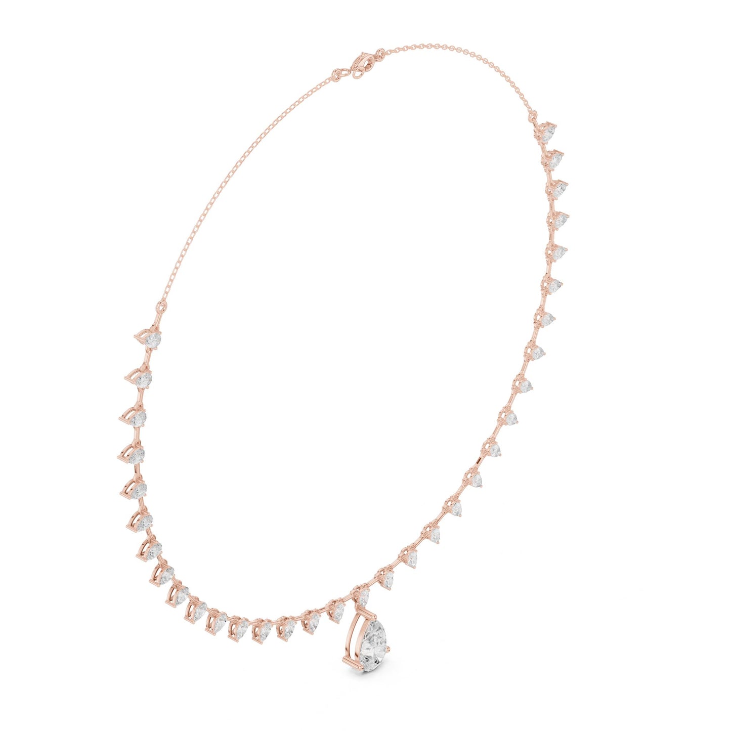 Pear Lab Grown Diamond Pave Pendant