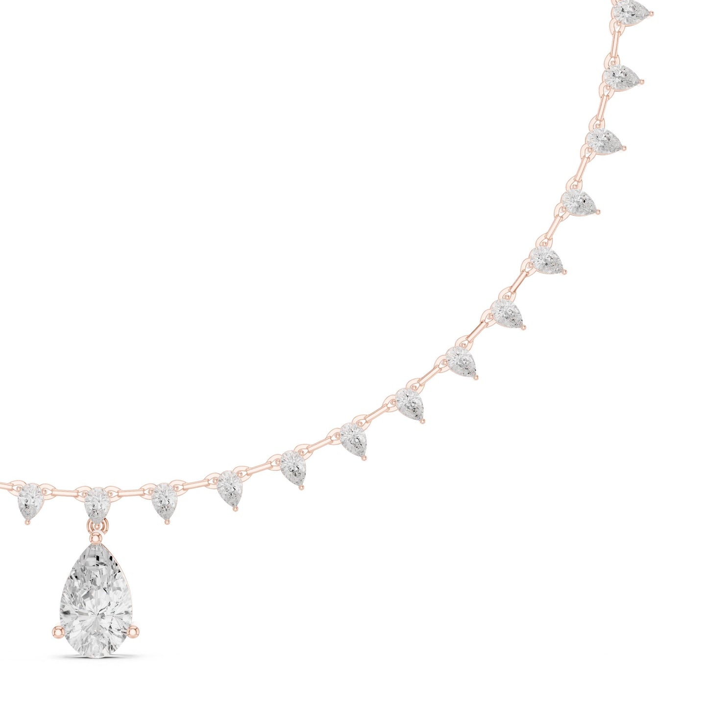 Pear Lab Grown Diamond Pave Pendant