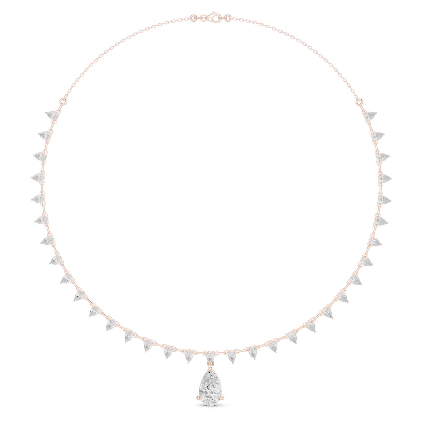 Pear Lab Grown Diamond Pave Pendant