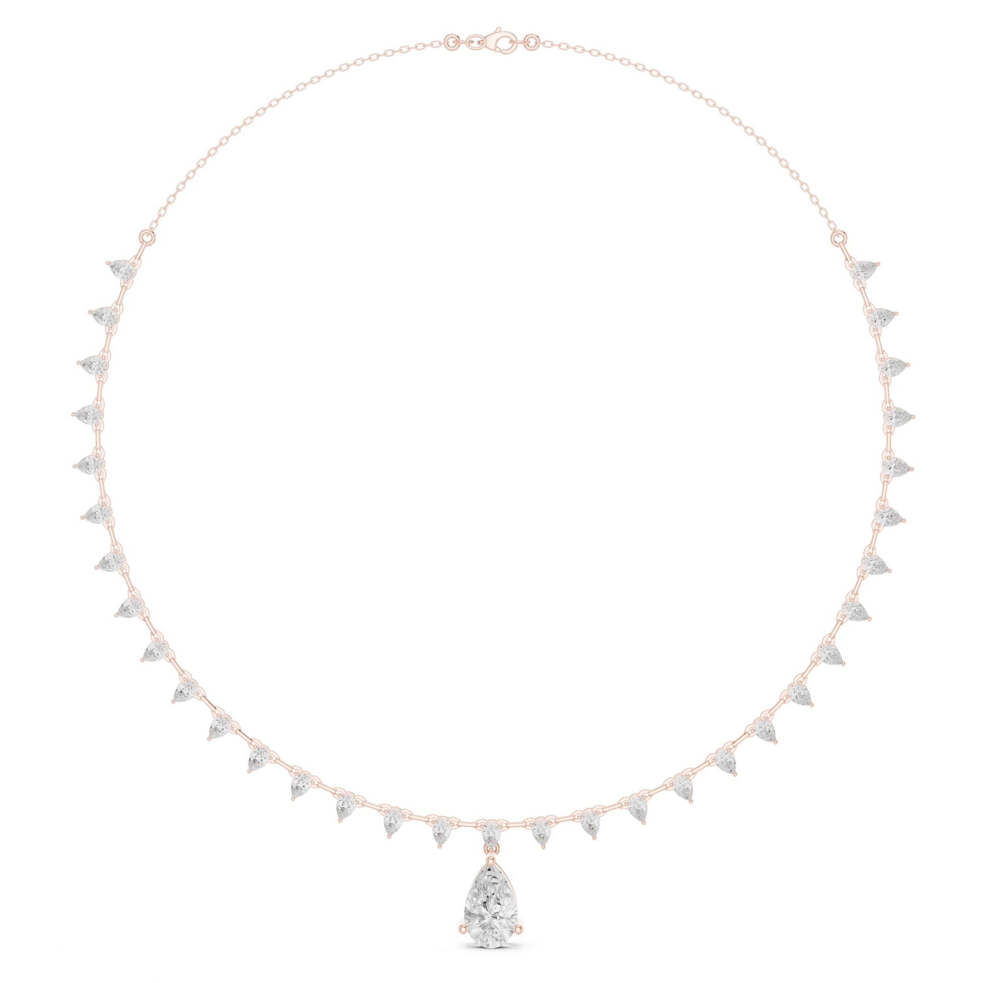 Pear Lab Grown Diamond Pave Pendant