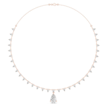 Pear Lab Grown Diamond Pave Pendant