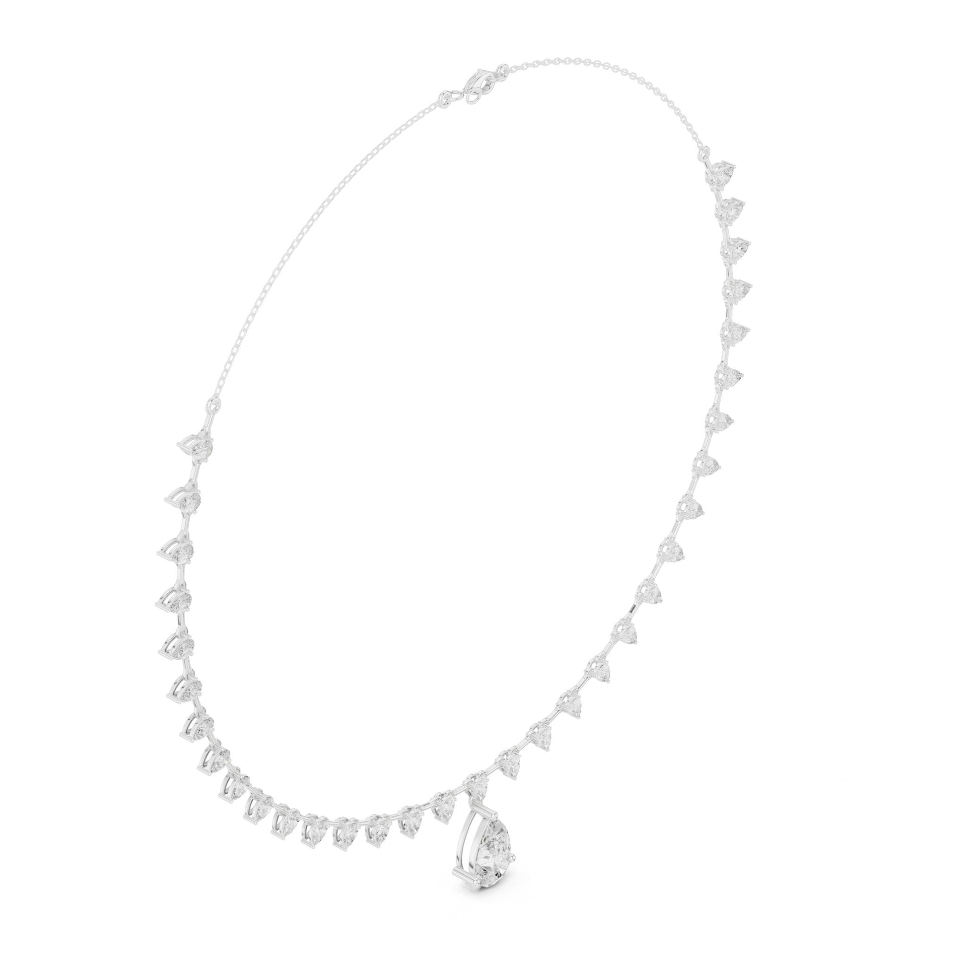 Pear Lab Grown Diamond Pave Pendant