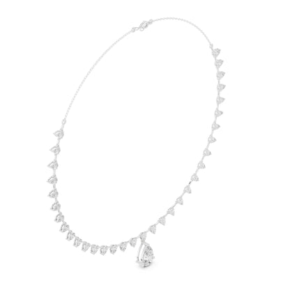 Pear Lab Grown Diamond Pave Pendant