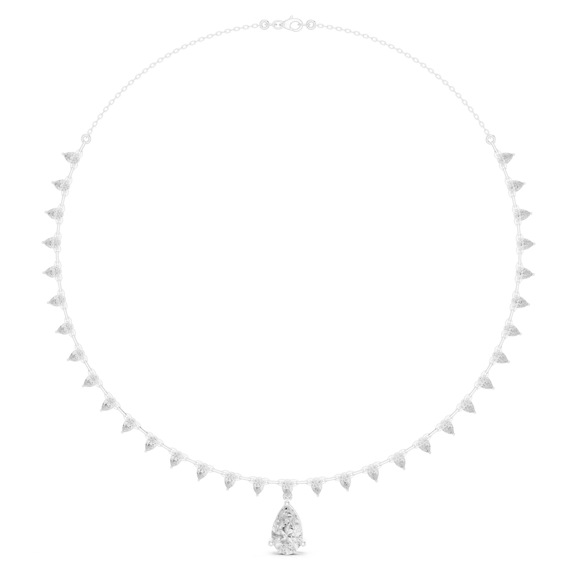 Pear Lab Grown Diamond Pave Pendant