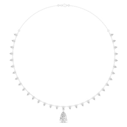 Pear Lab Grown Diamond Pave Pendant