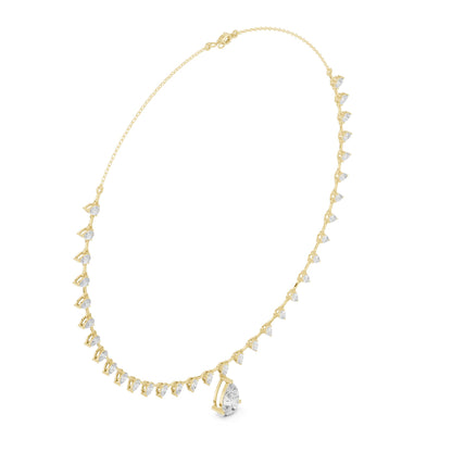 Pear Lab Grown Diamond Pave Pendant