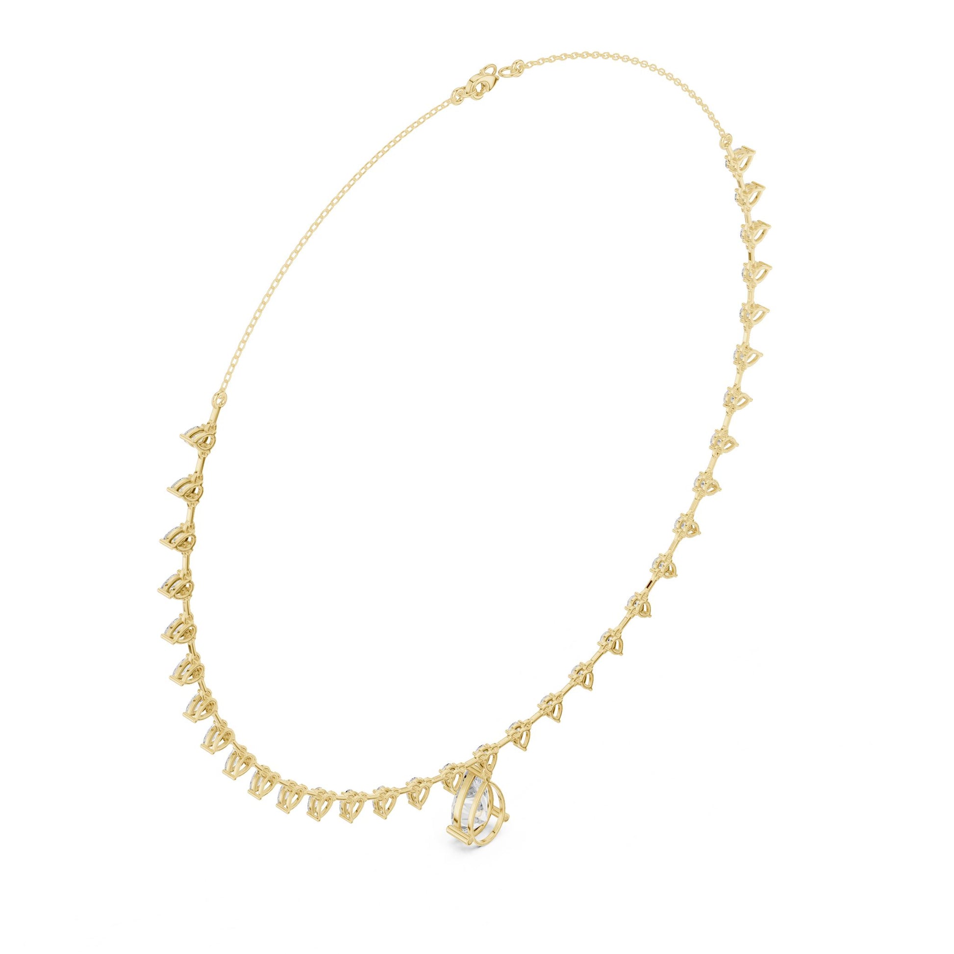 Pear Lab Grown Diamond Pave Pendant