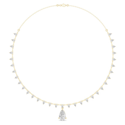 Pear Lab Grown Diamond Pave Pendant