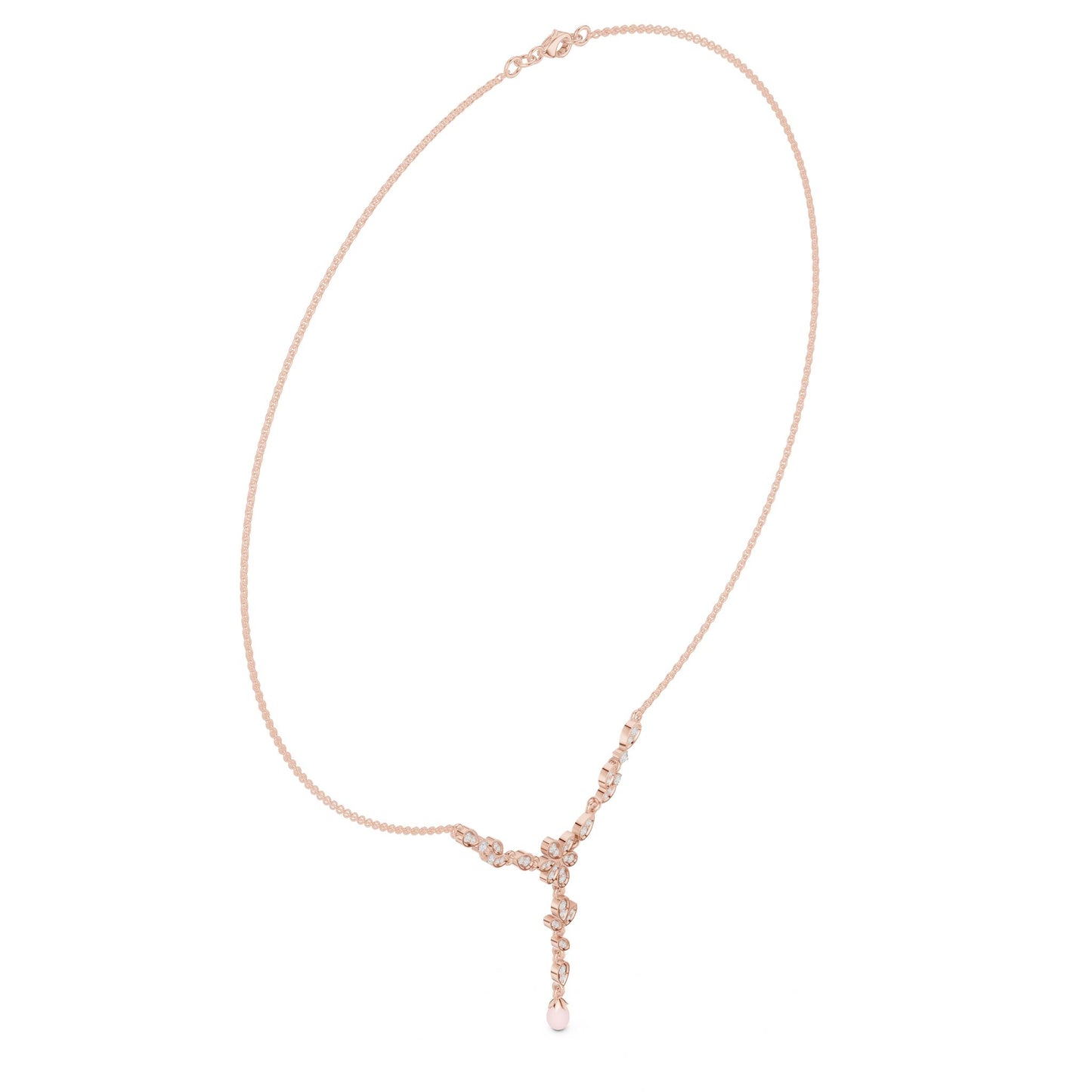 Pear Lab Grown Diamond Side-Stone Pendant