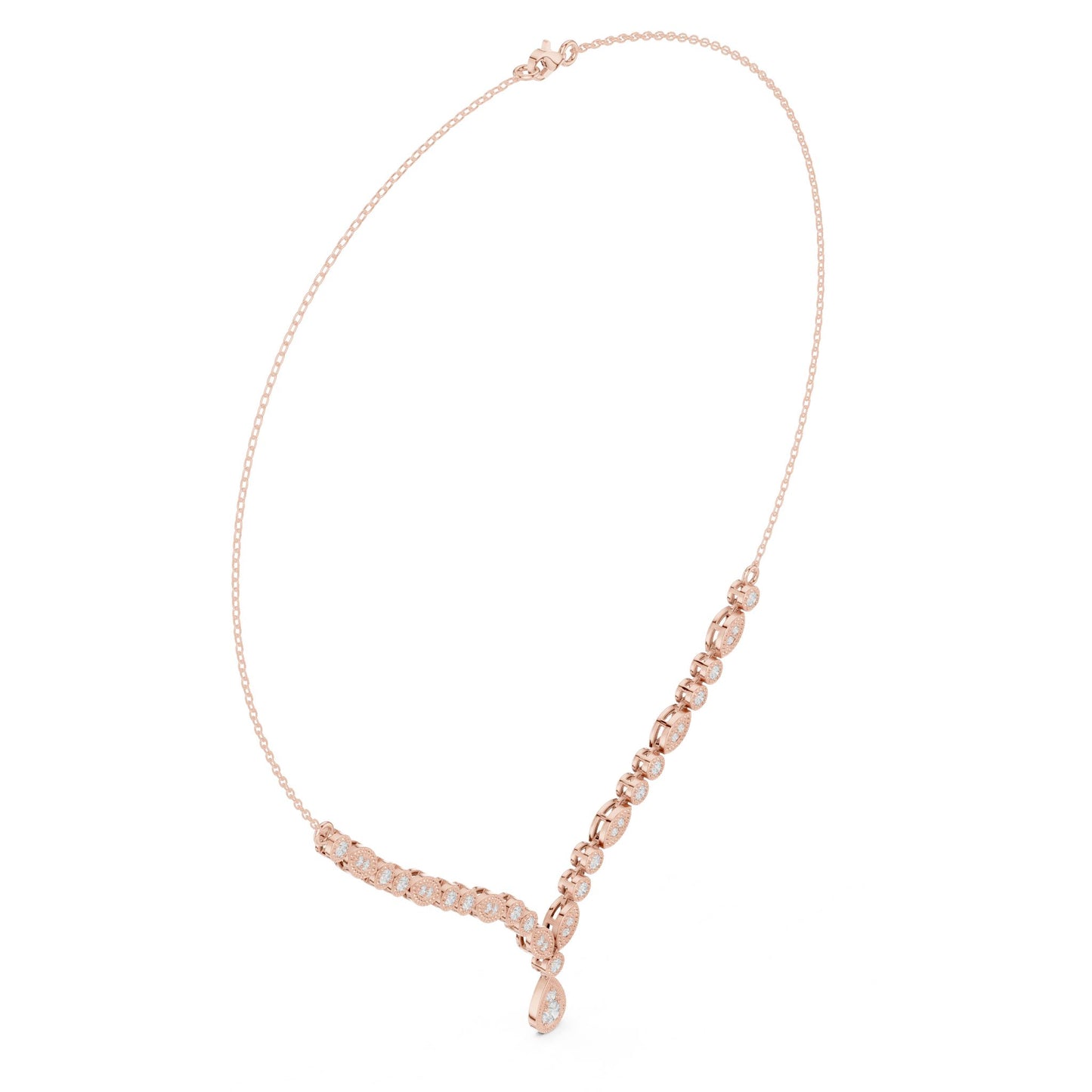 Pear Lab Grown Diamond Side-Stone Pendant