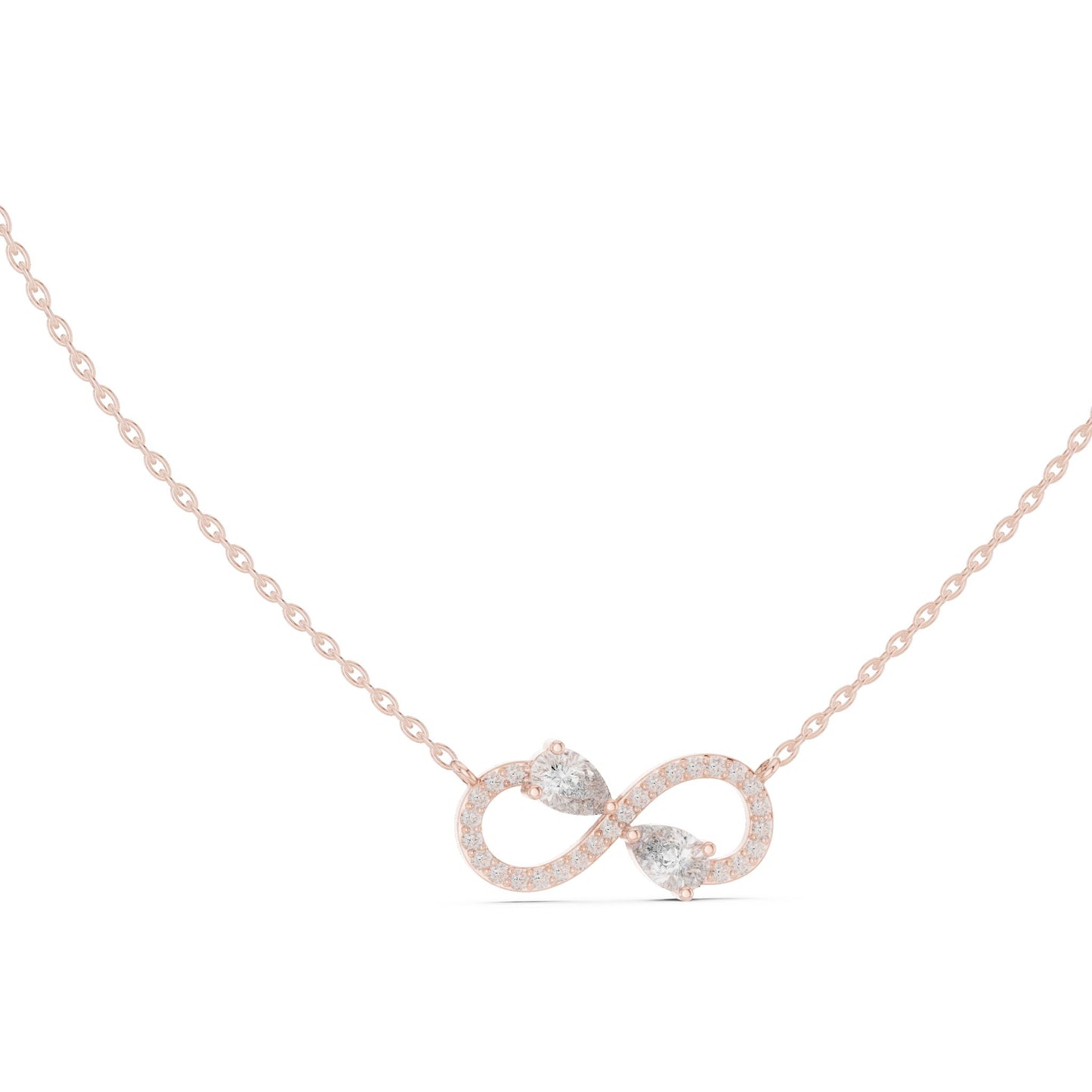 Pear Lab Grown Diamond Side-Stone Pendant