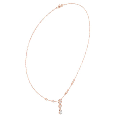 Pear Lab Grown Diamond Side-Stone Pendant