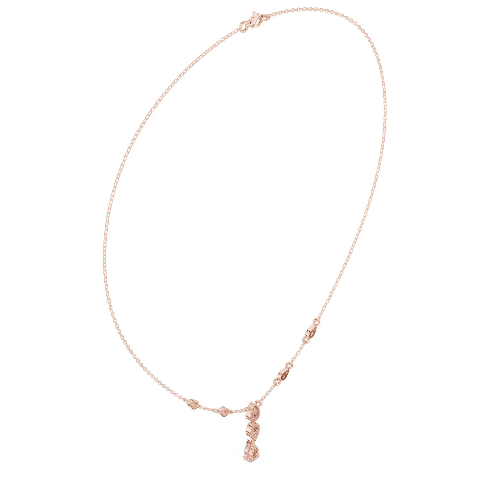 Pear Lab Grown Diamond Side-Stone Pendant