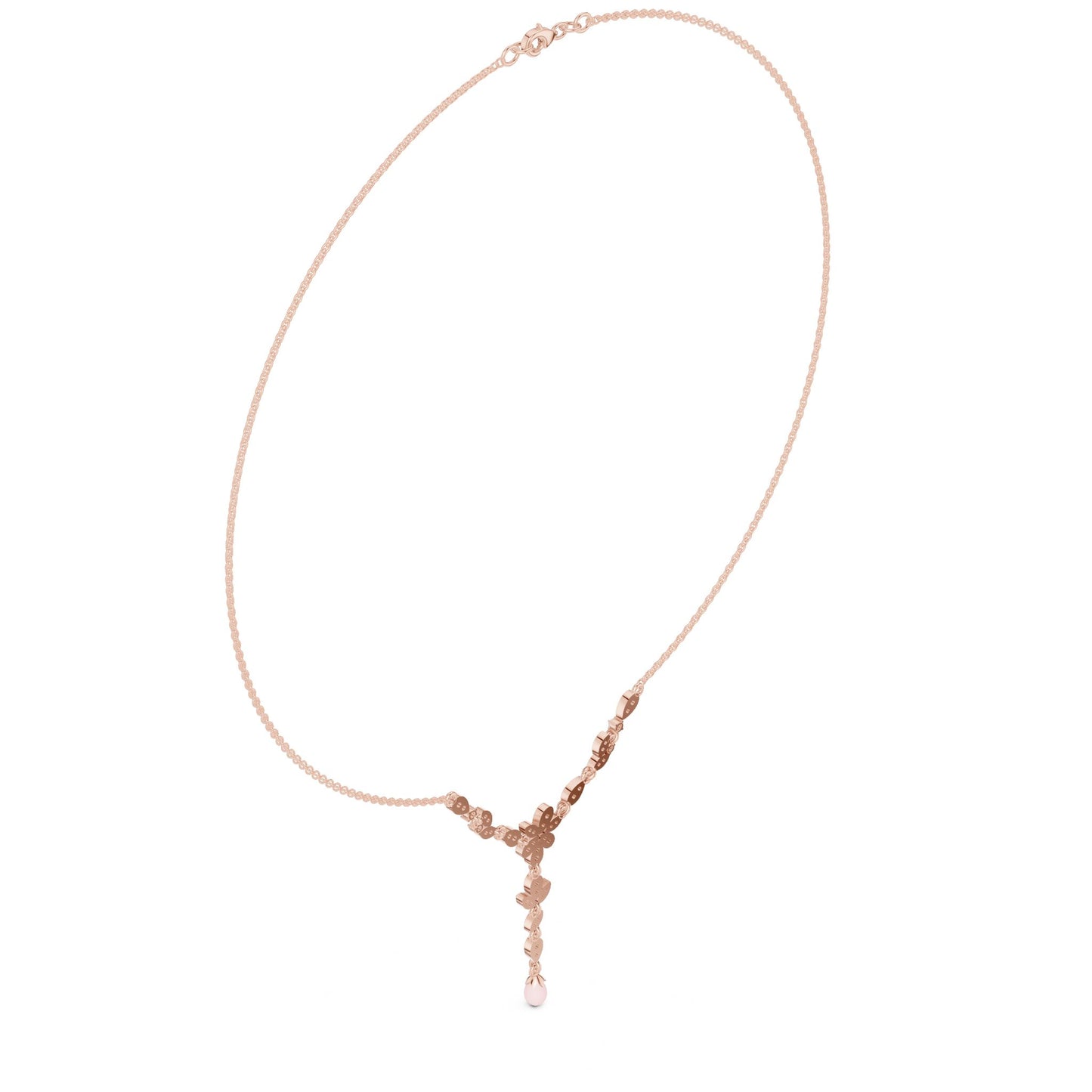 Pear Lab Grown Diamond Side-Stone Pendant