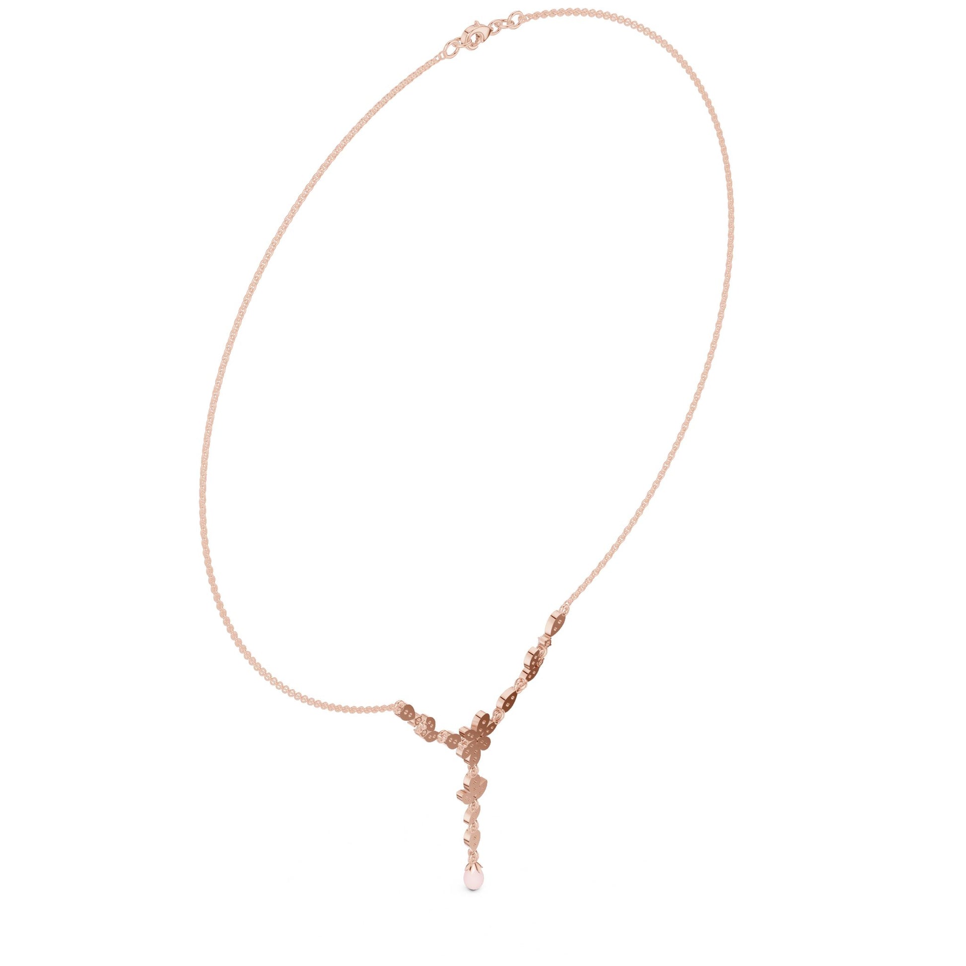 Pear Lab Grown Diamond Side-Stone Pendant