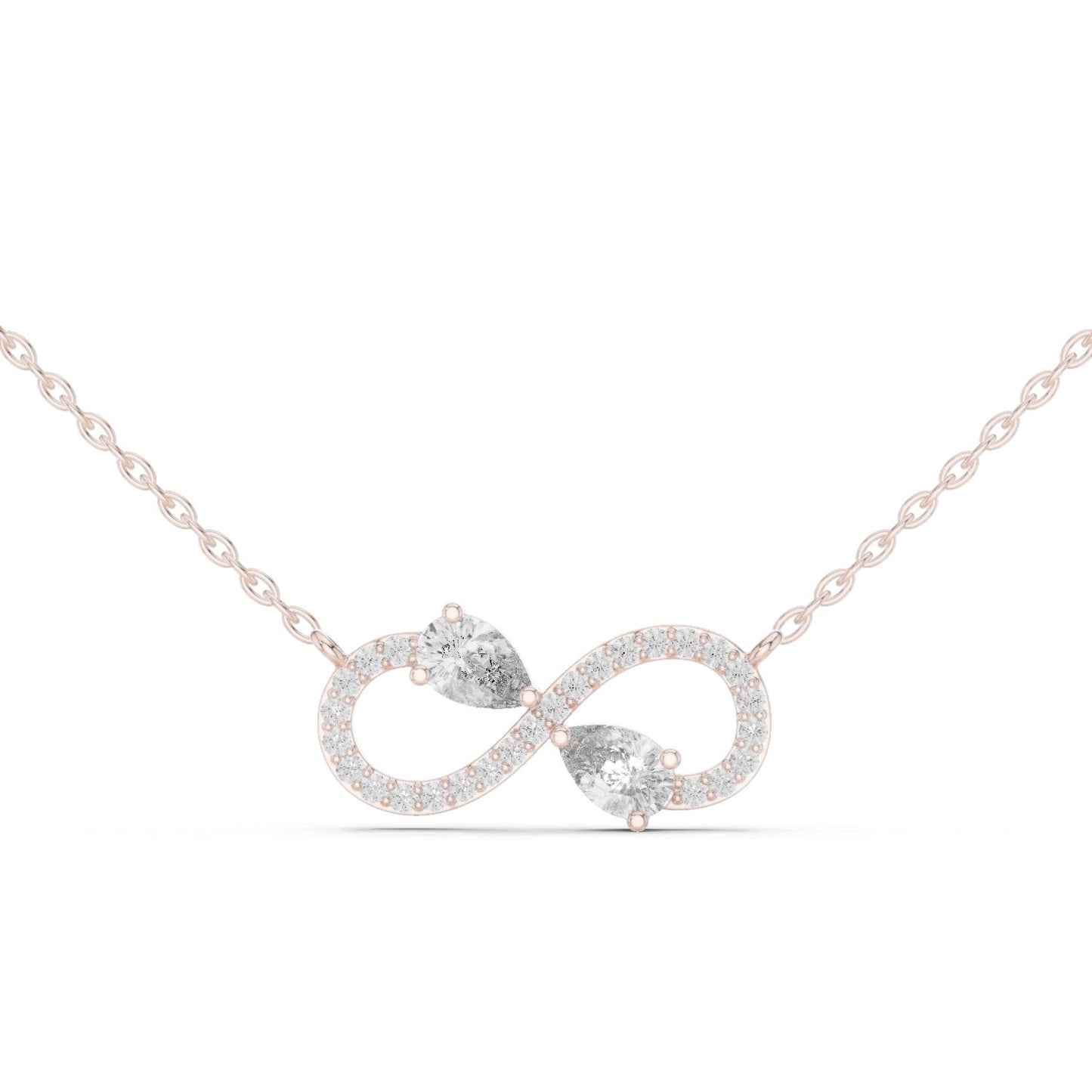 Pear Lab Grown Diamond Side-Stone Pendant