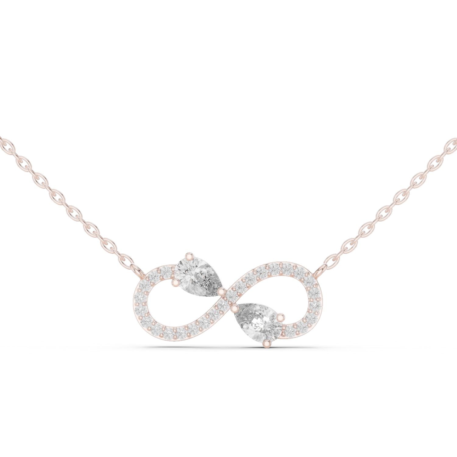 Pear Lab Grown Diamond Side-Stone Pendant