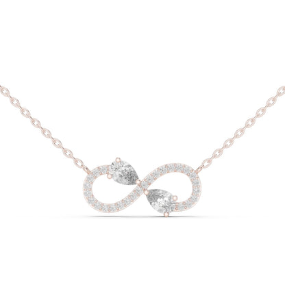 Pear Lab Grown Diamond Side-Stone Pendant