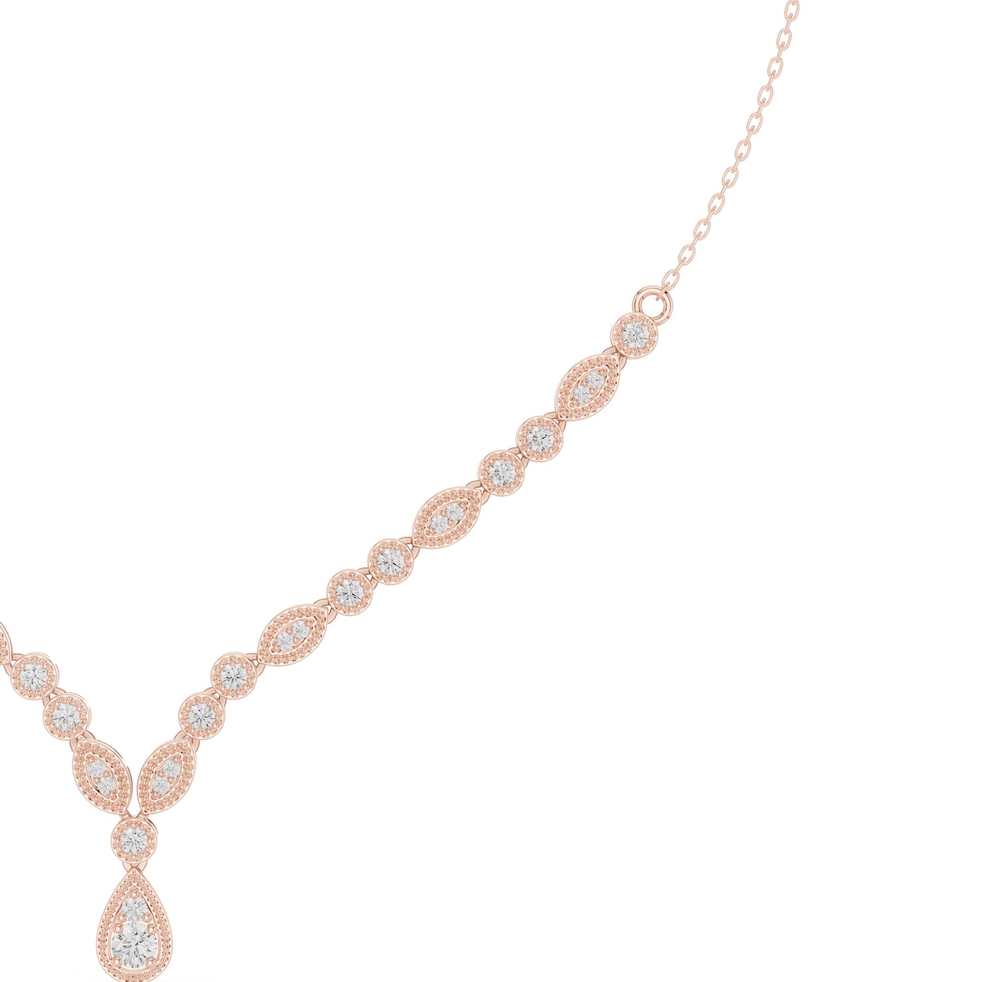 Pear Lab Grown Diamond Side-Stone Pendant