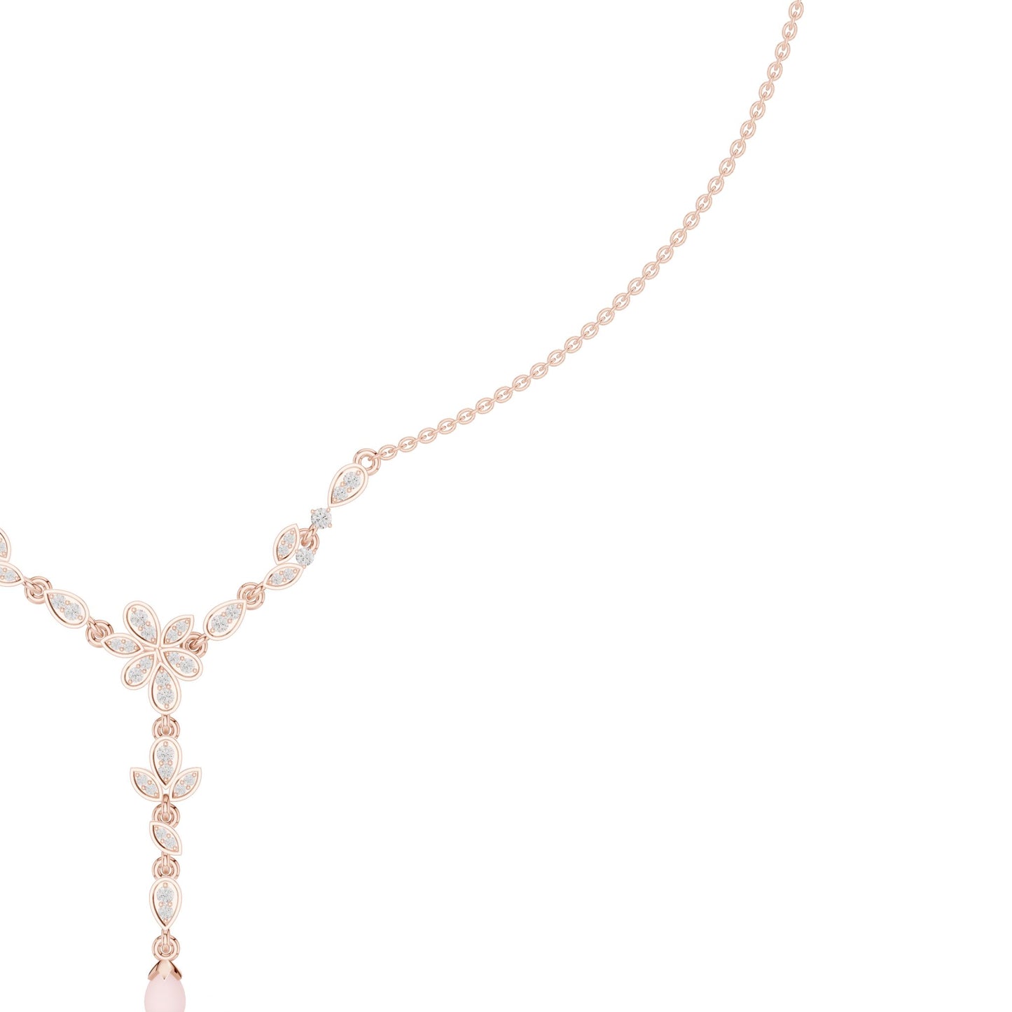 Pear Lab Grown Diamond Side-Stone Pendant