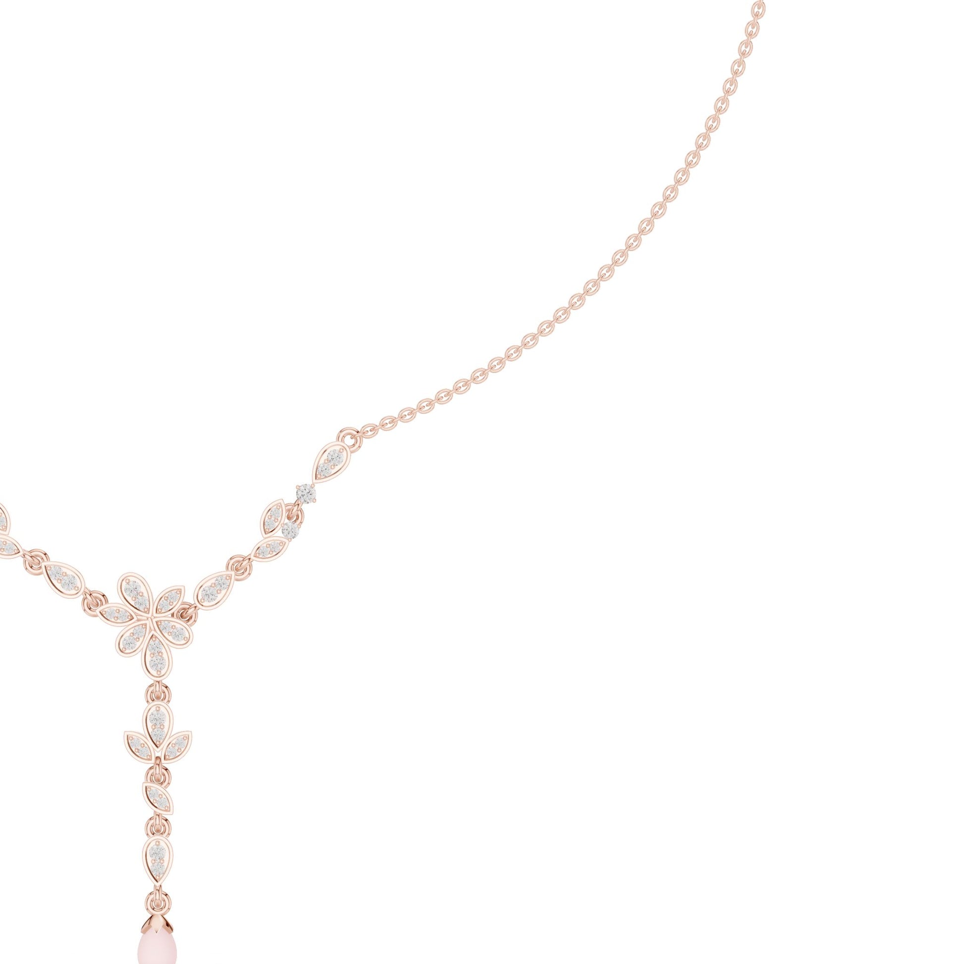 Pear Lab Grown Diamond Side-Stone Pendant