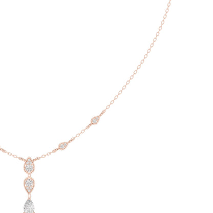 Pear Lab Grown Diamond Side-Stone Pendant