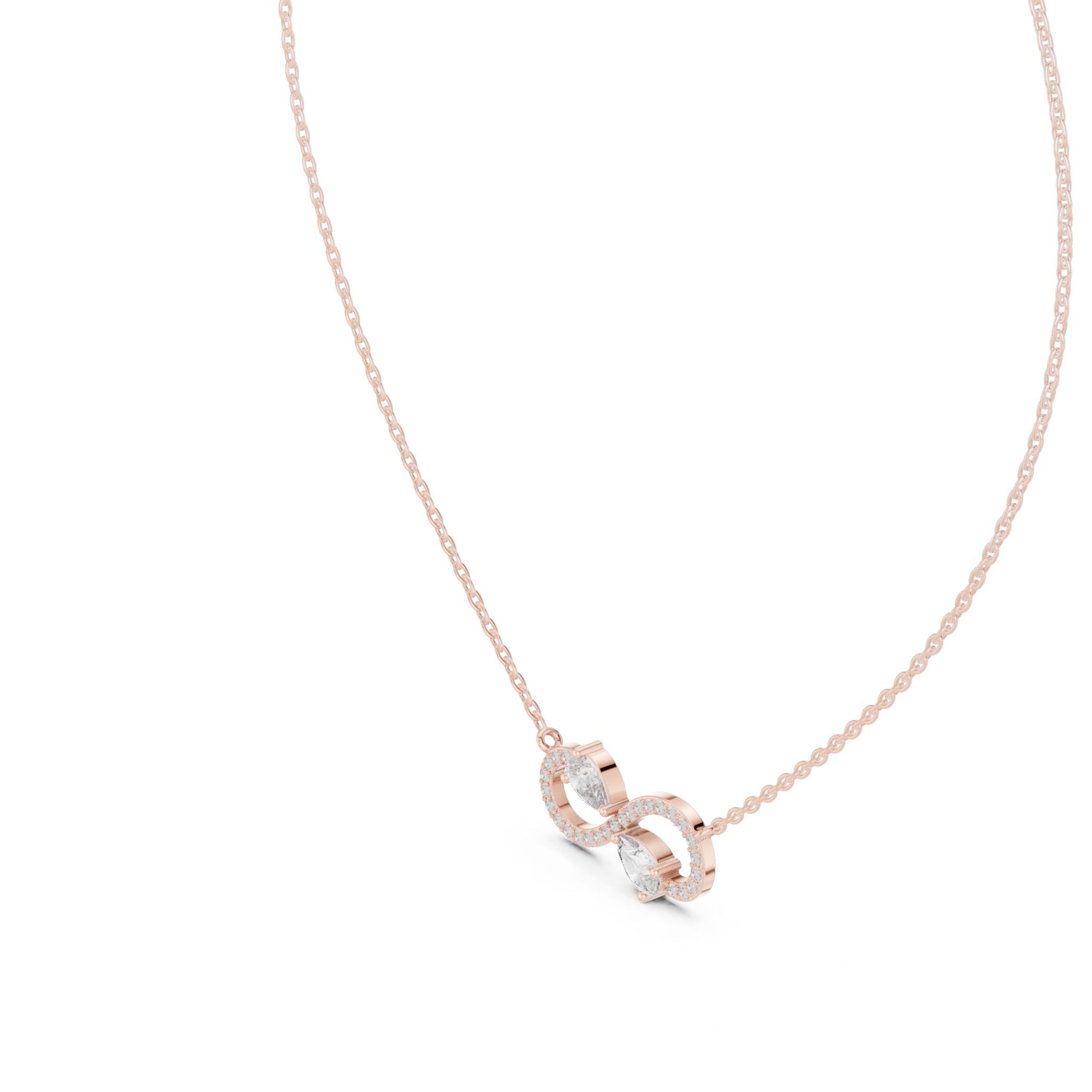 Pear Lab Grown Diamond Side-Stone Pendant