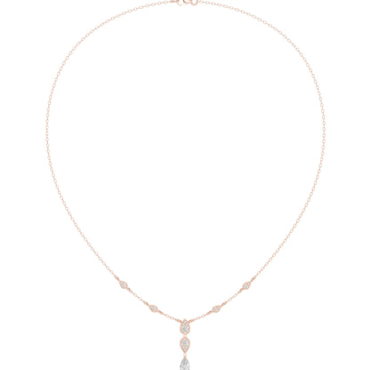 Pear Lab Grown Diamond Side-Stone Pendant