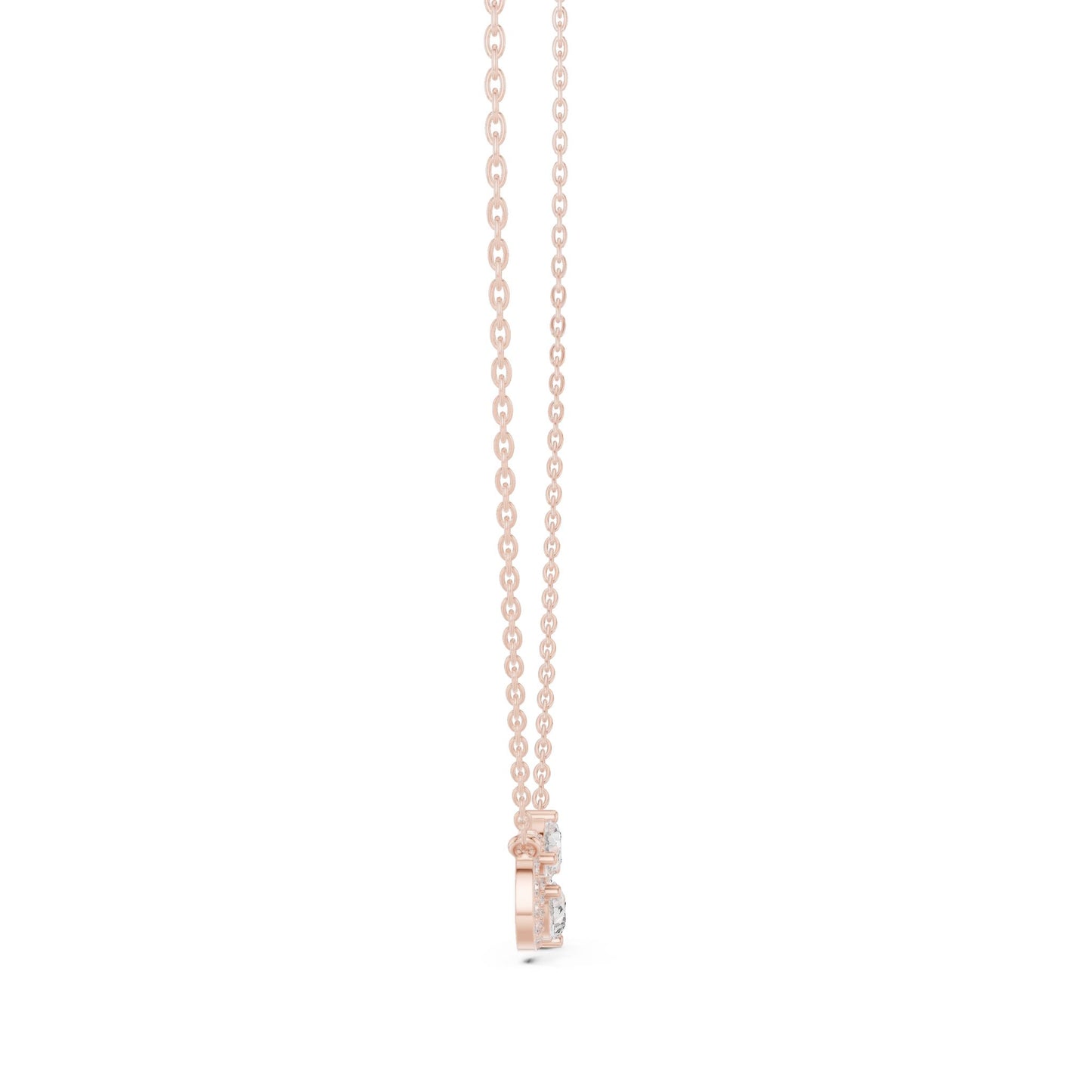 Pear Lab Grown Diamond Side-Stone Pendant