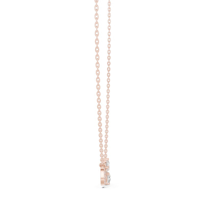 Pear Lab Grown Diamond Side-Stone Pendant