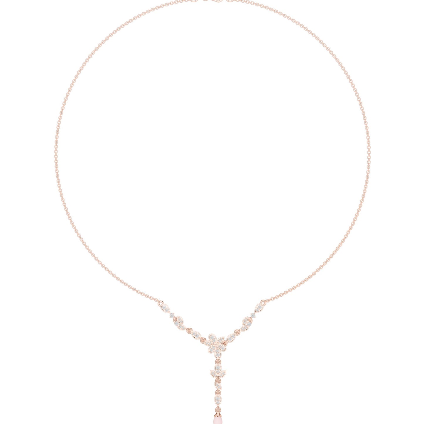 Pear Lab Grown Diamond Side-Stone Pendant