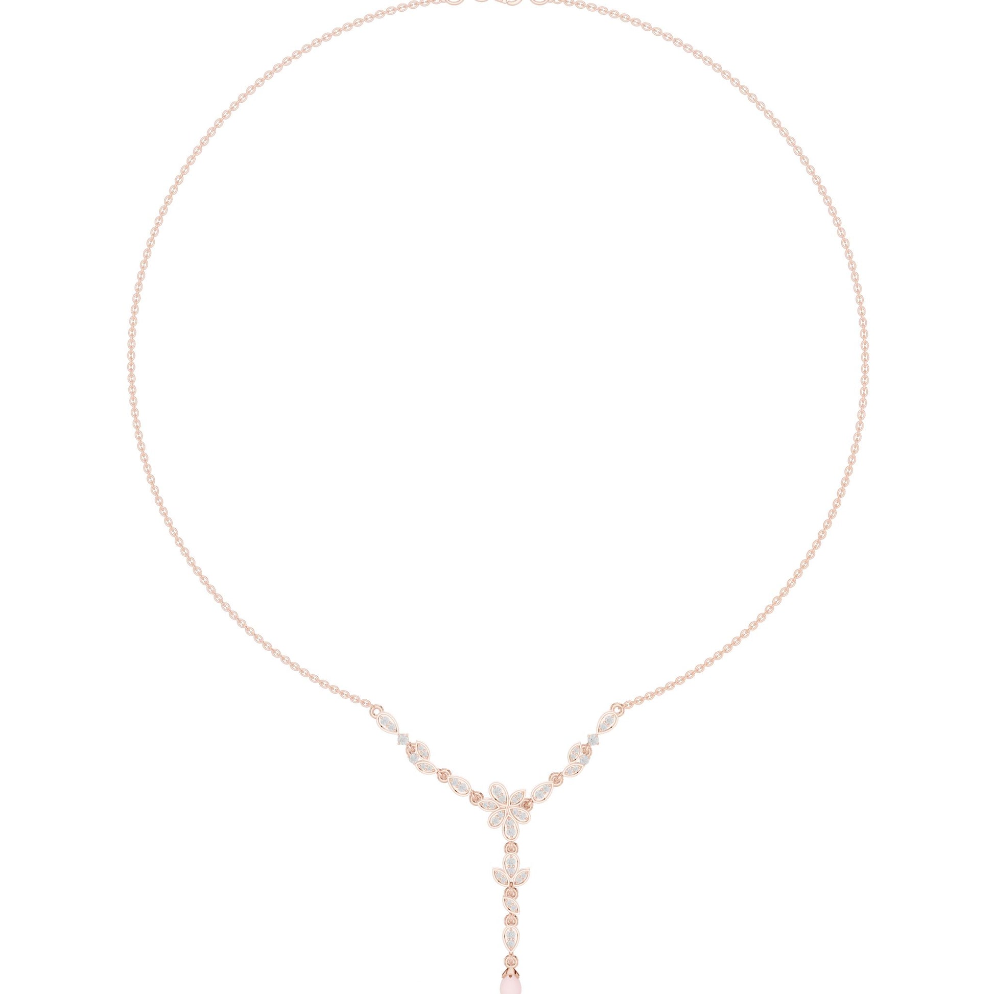 Pear Lab Grown Diamond Side-Stone Pendant