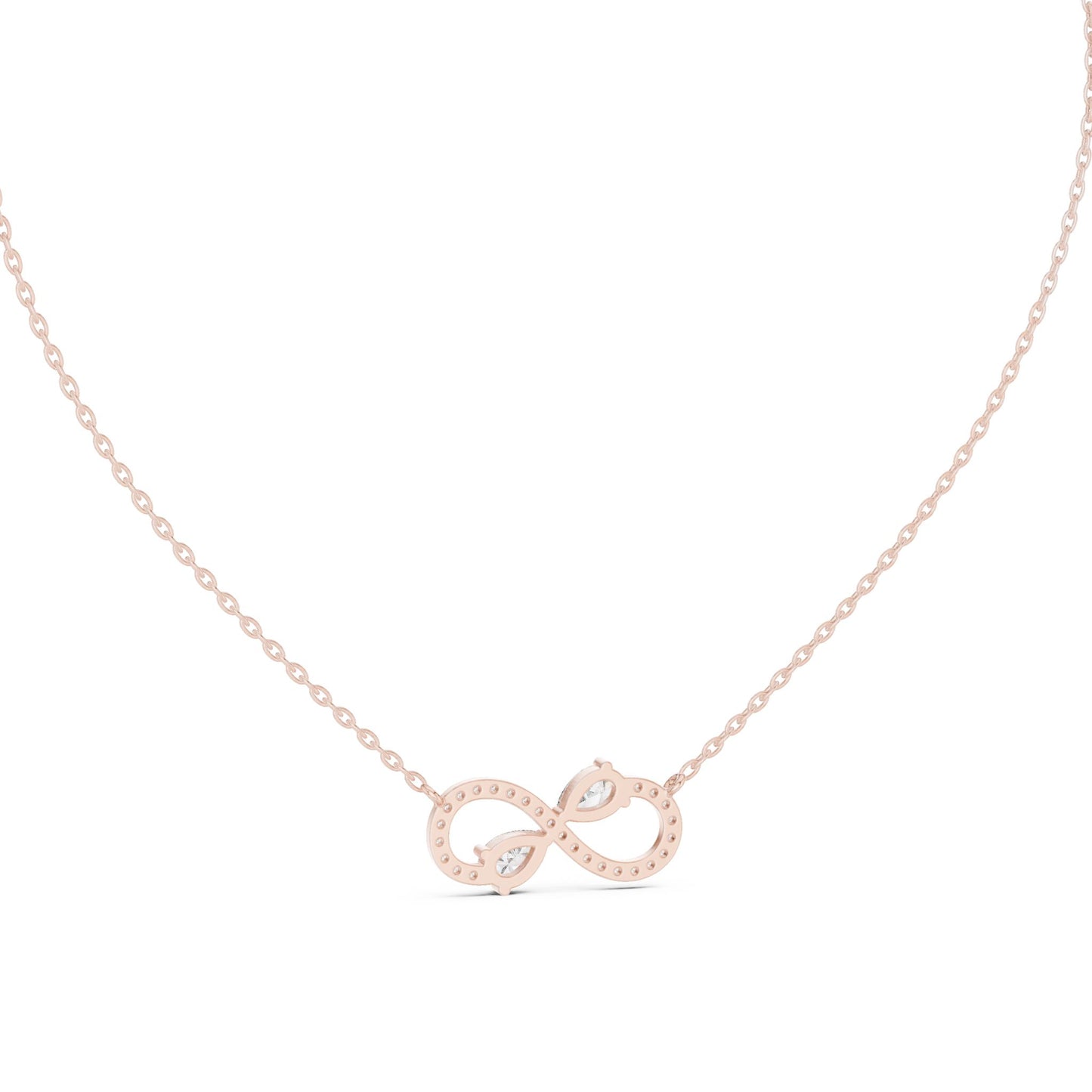 Pear Lab Grown Diamond Side-Stone Pendant