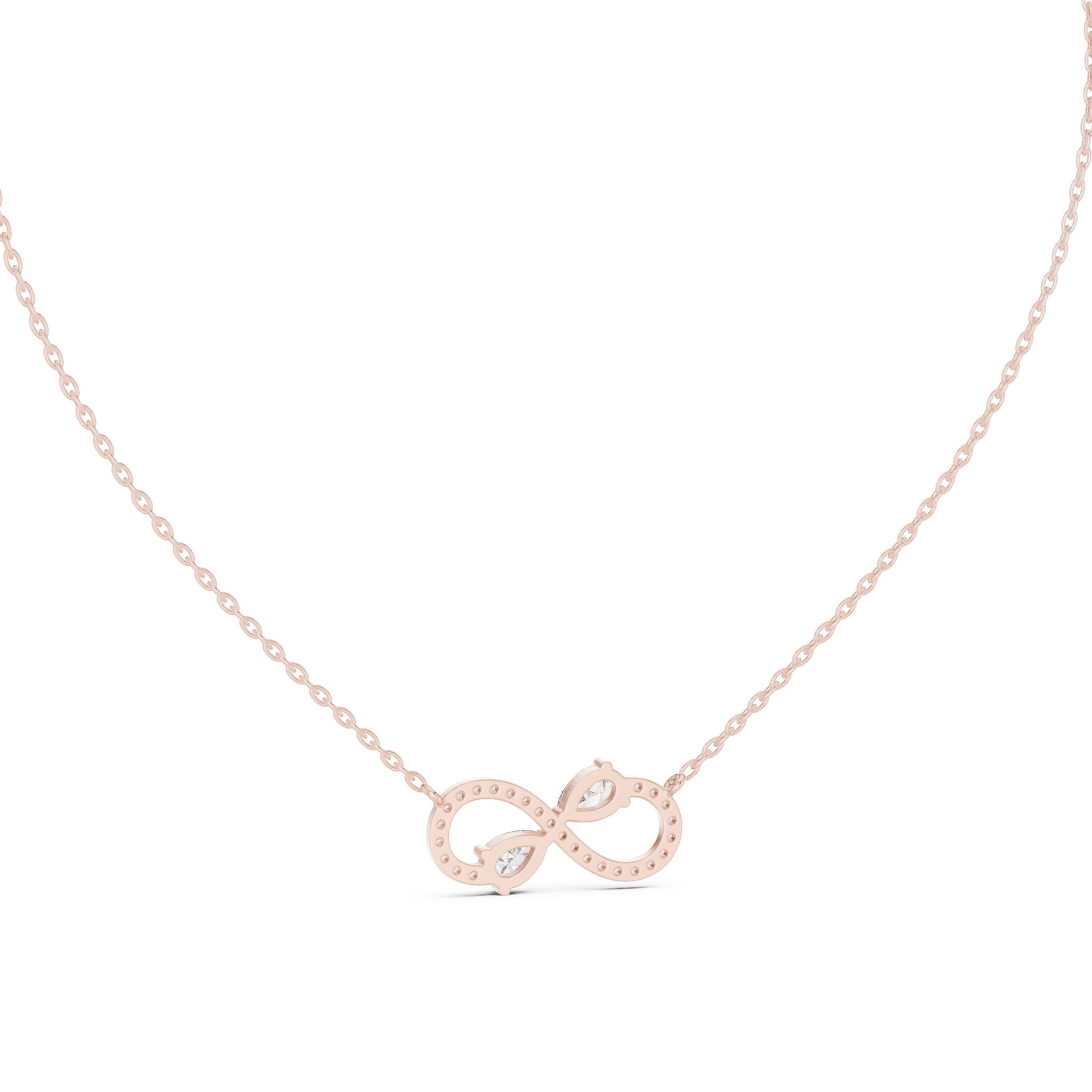 Pear Lab Grown Diamond Side-Stone Pendant