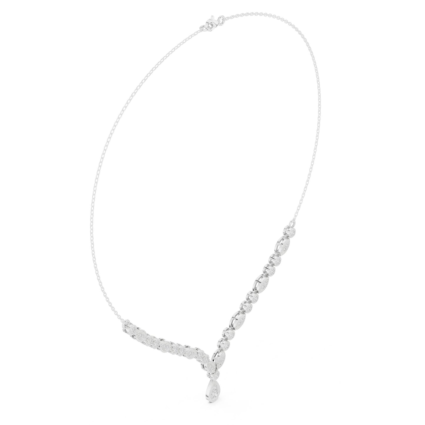 Pear Lab Grown Diamond Side-Stone Pendant