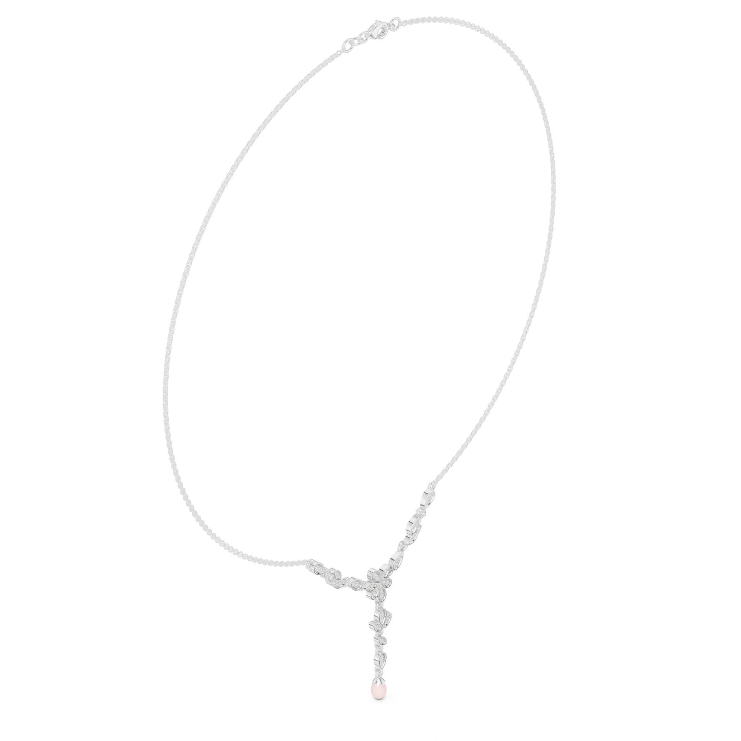 Pear Lab Grown Diamond Side-Stone Pendant